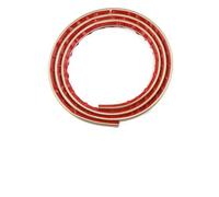 Plinthe autocollante en PVC 3D 1 m ignifuge avec gaufrage pour décoration murale, cadre de porte et finition de sol en rouge foncé ligné doré (doublé doré)