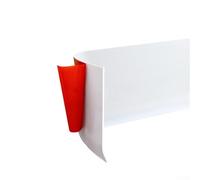 Plinthe en PVC flexible de 10 cm de large pour la maison, le mur, le sol, bande de moulage souple imperméable avec bord en L, facile à décoller et à installer, blanc
