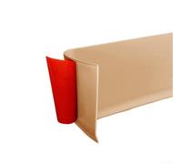 Plinthe en PVC flexible de 10 cm de large pour maison, mur, sol, bande de moulage souple imperméable avec bord en L, kit d'installation facile à décoller et à installer (marron clair)