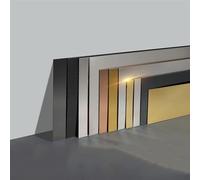Plinthe Inox Autocollante 20m, Bande Métallique 6/8/10cm | Bande métal à coller, anti-rayures, imperméable, moulure intérieure pour mur et sol(Glossy Gold,6cm)