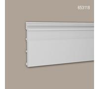 Plinthe Profhome 653118 Planchette Moulure en stuc Moulure décorative style Néo-Classicisme blanc 2 m