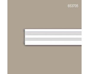 Plinthe Profhome 653705 Planchette Corniche pour éclairage indirect Corniche Cimaise Moulure en stuc Moulure décorative design moderne blanc 2 m