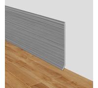 Plinthe souple autoadhésive moulure murale 10cm de large adhesive plinthe murale en PVC décorative pour mur et sol (Grain de bois gris clair, 10cm×12m)