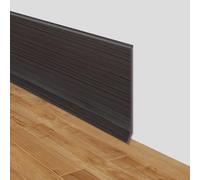 Plinthe souple autoadhésive moulure murale 10cm de large adhesive plinthe murale en PVC décorative pour mur et sol (Noyer noir, 10cm×12m)