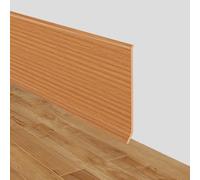 Plinthe souple autoadhésive moulure murale 10cm de large adhesive plinthe murale en PVC décorative pour mur et sol (Grain de bois jaune, 10cm×30m)