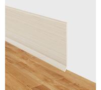Plinthe souple autoadhésive moulure murale 10cm de large adhesive plinthe murale en PVC décorative pour mur et sol (Grain de bois beige, 10cm×12m)