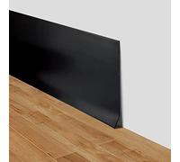 Plinthe souple autoadhésive moulure murale 10cm de large adhesive plinthe murale en PVC décorative pour mur et sol (Noir, 10cm×6m)