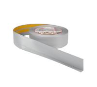 Plinthe souple autoadhésive PVC 50x20 mm - 20 mètre, Plinthe autocollante flexible - pliable, Plinthe souple premium pour revêtement de sol, Montage facile, Gris