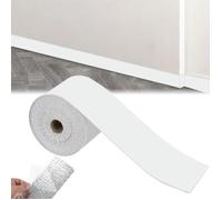 Plinthe souple autocollante - 10 cm x 10 m - PVC imperméable - Installation facile - Blanc