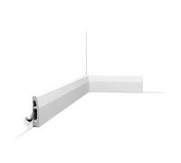 Orac Decor Plinthe SX125 minimaliste angle peu marqué L200 x H6,9 x l1,4 cm