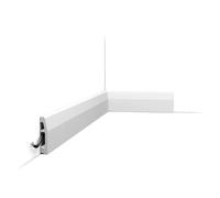Orac Decor Plinthe SX125 minimaliste angle peu marqué L200 x H6,9 x l1,4 cm