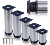 Plinthes réglables RVS, lot de 8 pièces de 35 cm chacune - Revêtues