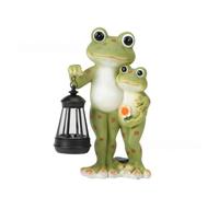 Pliraydn Lanterne Grenouille Solaire Decoration Allée LED Vert | Lanterne de grenouille en résine , lumière LED chaude, parfait pour allées, patios et jardins, alimentation solaire.