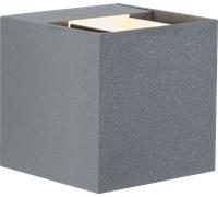 Paulmann Applique murale LED Cybo 2x3W 230V IP65 carrée 80x80 mm Gris Alu