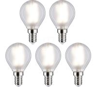 Paulmann 29098 Filament 230V LED sphérique E14 pack de 5 5x4,8W 5x470lm 45 mm Dépoli Verre 4000K