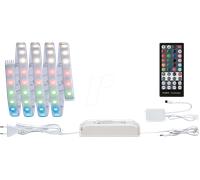 Paulmann 70528 MaxLED 1000 Strip LED RGBW kit de base IP44 18W 1000lm/m gradable 1,5 m Argent plastique 72LEDs/m 25 VA