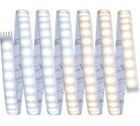 Paulmann 70533 MaxLED 1000 Strip LED Tunable White Strip individuel IP44 27W 1020lm/m gradable 2,5 m Argent plastique 108LEDs/m