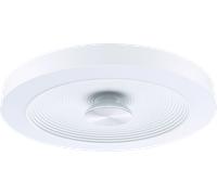 Paulmann Plafonnier LED Volea 71179 – IP44, dimmable, 3000K, 4/18,5W, 500/2400 lm, blanc/argent