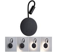 PLM 71288 - Applique murale à piles Miora, 1,3 W, 2700 K, dimmable, noir