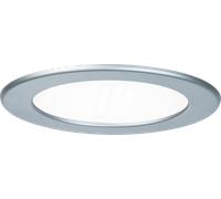 Panneau encastré LED IP44 rond 170mm 12W 850lm 4000K Chrome mat Chrome mat