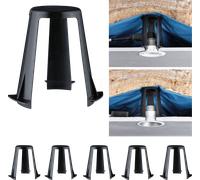 PLM 92400 - Entretoise pour luminaires encastrés 62 - 90 mm, noir, lot de 5