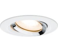 Paulmann Nova Spot encastrable pour salle de bains LED GU10 7 W IP65 blanc mat, chrome