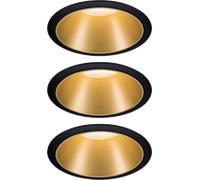 PLM 93404 - Luminaire à LED encastré Cole, 3 x 6,5 W, 2 700 K, noir/or mat