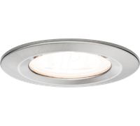Paulmann 93633 spots encastrés LED Nova rond incl. 35W projecteurs encastrés Acier brossé spot Alu zinc lampe encastrée GU10