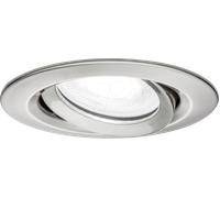Paulmann Spot encastré Nova 93671 – LED 6W GU10 4000K IP65 orientable gradable Acier brossé