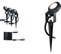 Paulmann Spot de jardin Plug & Shine Sting - Set d'extension LED IP67 Anthracite Blanc chaud