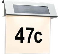 PLM 93765 - Lampe solaire LED, éclairage de numéro de maison, argent, IP44