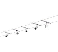 Paulmann 94145 Système de Câbles Sice Salt Set Extensible 5x10W max, Chrome Mat Système sans Ampoules