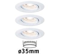 PLM 94293 - Éclairage encastré Nova mini coin, 4 W, 2 700 K, 15°, rond, Lot