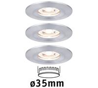Paulmann 94305 EBL Nova mini Coin Luminaire à LED encastrable jeu de 3 4 W aluminium