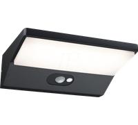 Paulmann Applique murale d'extérieur solaire Ronas 94335 LED 3000K détecteur gris foncé