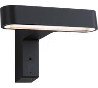 Paulmann 94548 luminaire d'extérieur LED applique Ito horizontal IP44 227x159 mm détecteur de mouvement 65° 1x6W Outdoor Anthracite Métal 3000K