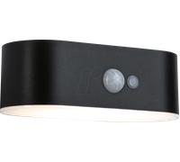 Paulmann Applique solaire Ayda 94571 LED détecteur de mouvement IP44 3000K noir