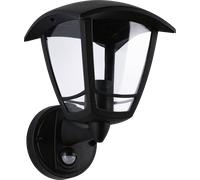 Paulmann Applique murale extérieure Classic Curved – Détecteur crépusculaire (IR) IP44 Noir