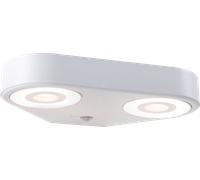 Applique d'extérieur LED Silma Détecteur de mouvement crépusculaire (IR) Double émission lumineuse IP44 280x176mm 3000K 2x5,5W / 2x0,7W 2x600lm 230V Blanc Aluminium Blanc G