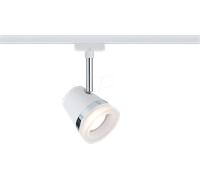 PLM 95362 - Spot sur rail URail Cone, GU10, max. 10 W, dimm, blanc/chrome
