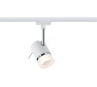 PLM 95363 - Spot sur rail URail Pipe, GU10, max. 10 W, dimm, blanc/chrome