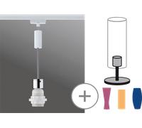 Luminaire sur rail haute tension Paulmann universel E27 20 W LED blanc, chrome