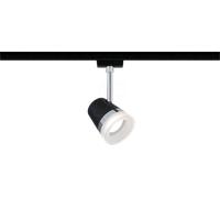 PLM 96925 - Spot sur rail URail Cone, GU10, max. 10 W, dimm, noir/chrome