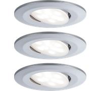 Paulmann Spot encastré Calla 99933 – 3x5,2W orientable 30° 4000K IP65 Chrome