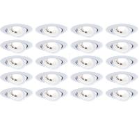 Spot encastré LED Kit de 20 orientable rond 82mm 70° 20x4,8W 20x450lm 230V 3000K Blanc Blanc G