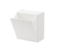 Plmvhpb Boîte de rangement carrée à suspendre au mur pour salle de bain - Semi-pliable - Pour serviettes en papier, poubelle, étagère multifonctionnelle