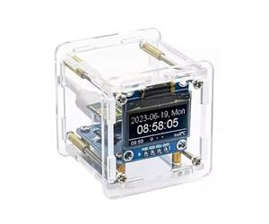 Plmvhpb Kit Électronique DIY ESP8266 Mini Horloge de Prévision Météo Kit WiFi en Réseau avec Écran OLED et Boîtier de Soudage DIY