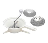 Plmvhpb Moulin à Légumes pour Coupe-Légumes avec 3 Disques Interchangeables Moulin à Aliments Manuel pour Sauce Tomate et Pommes de Terre