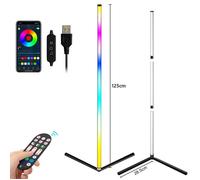 PLODAXE Lampadaire LED Angle RGB Intelligent Bluetooth APP Musique 125cm