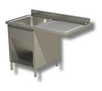 Plonge 1 Bac Emplacement Lave Vaisselle à Droite avec Panneaux Latéraux - Gamme 700 - Ristopro - - Inox AISI430 1400x700x850mm inox G
